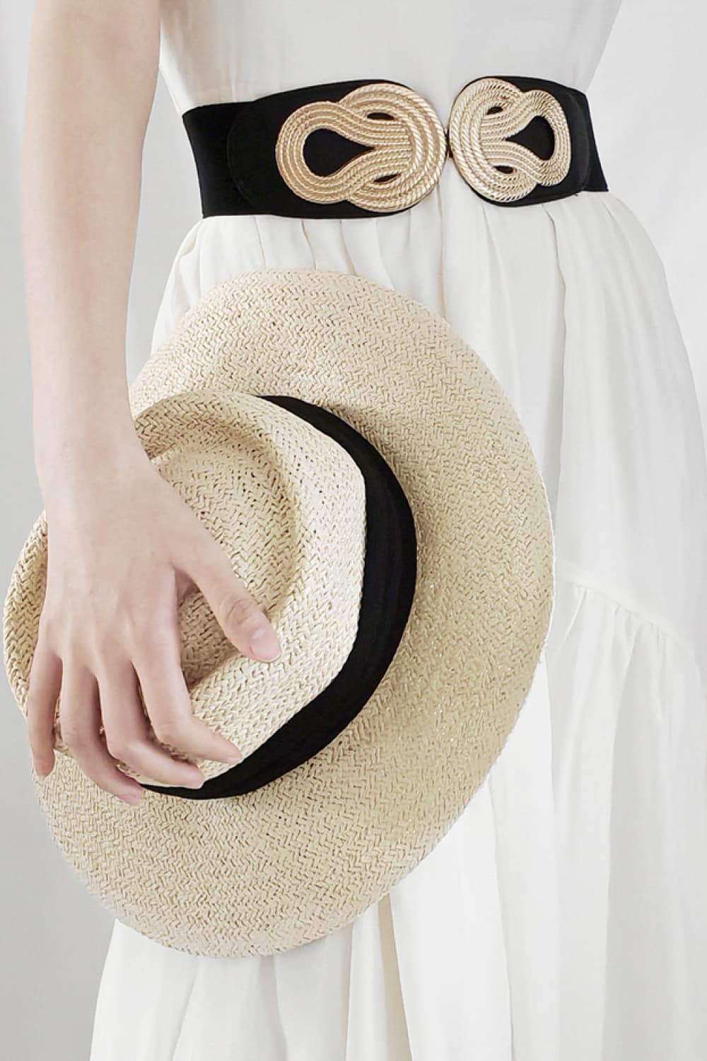 Twisted Alloy Buckle Wide Belt Carauana Store