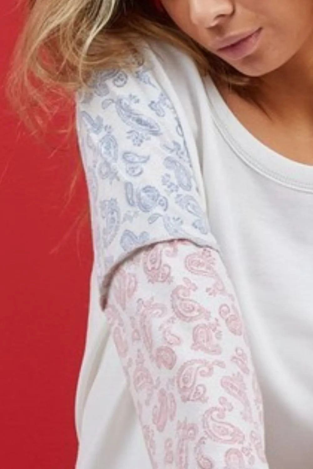 BiBi French Terry with Paisley Triblend Color Block Carauana Store