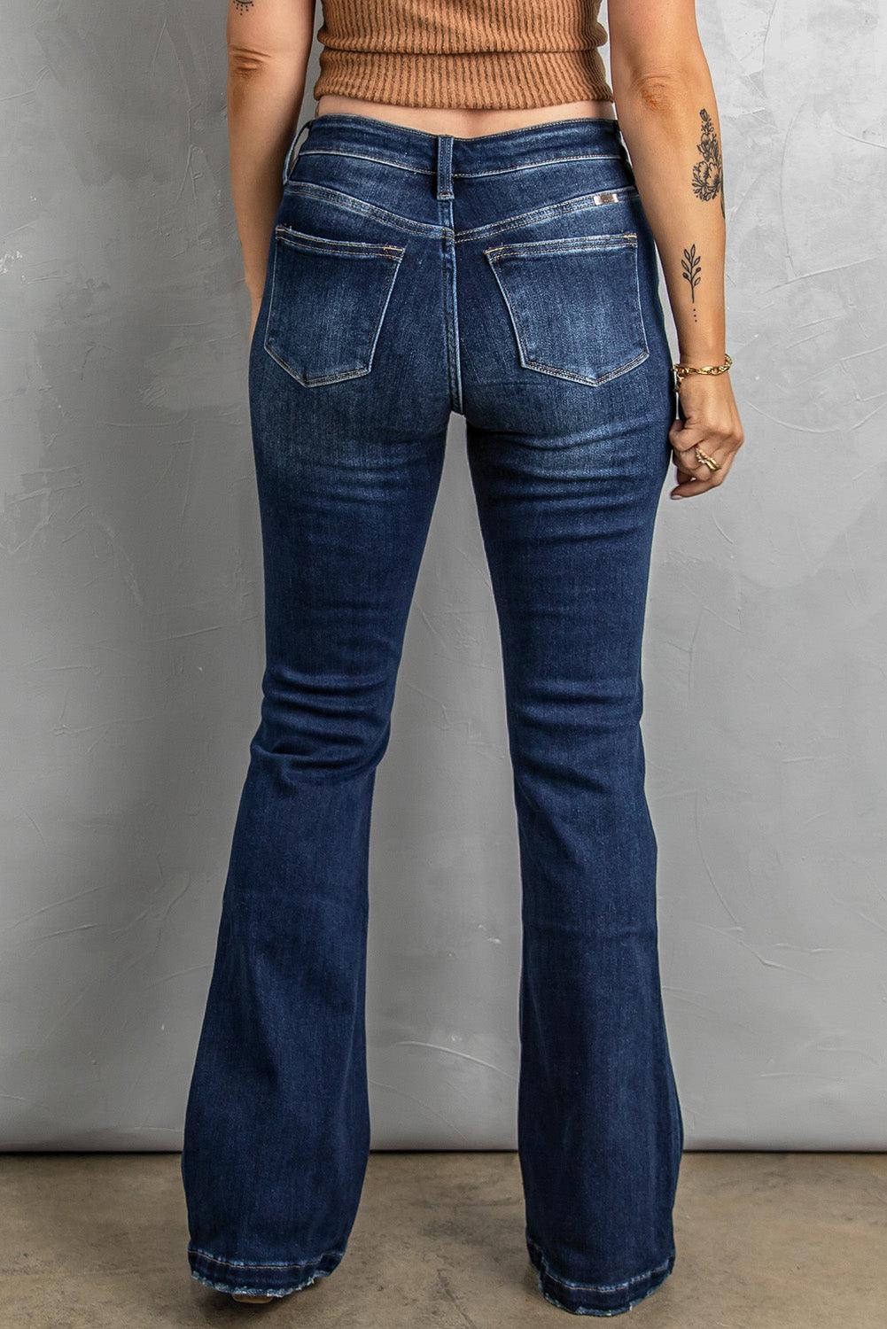 Distressed Lucky Clover Sequin Jeans