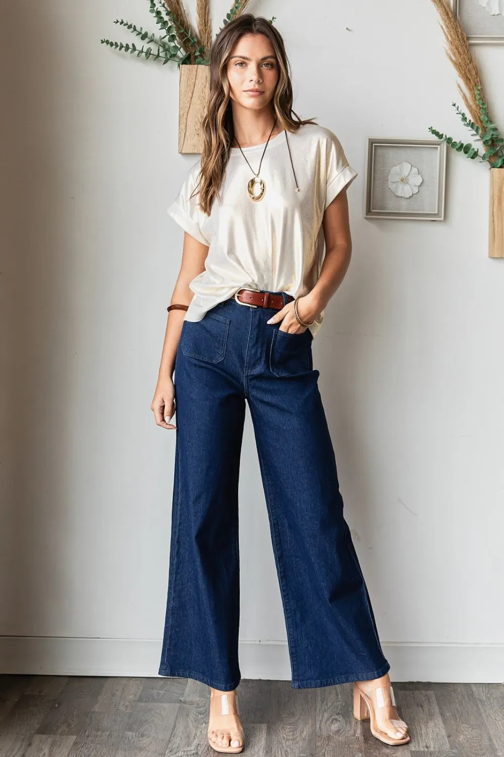 Mittoshop High Waist Wide Leg Jeans Carauana Store