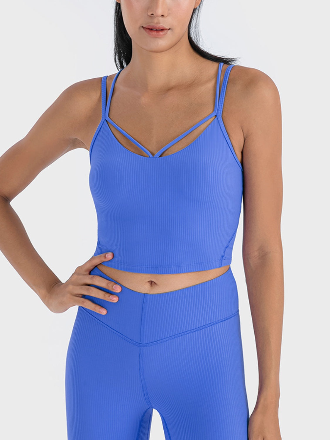 Millennia Double Strap Ribbed Sports Cami Carauana Store
