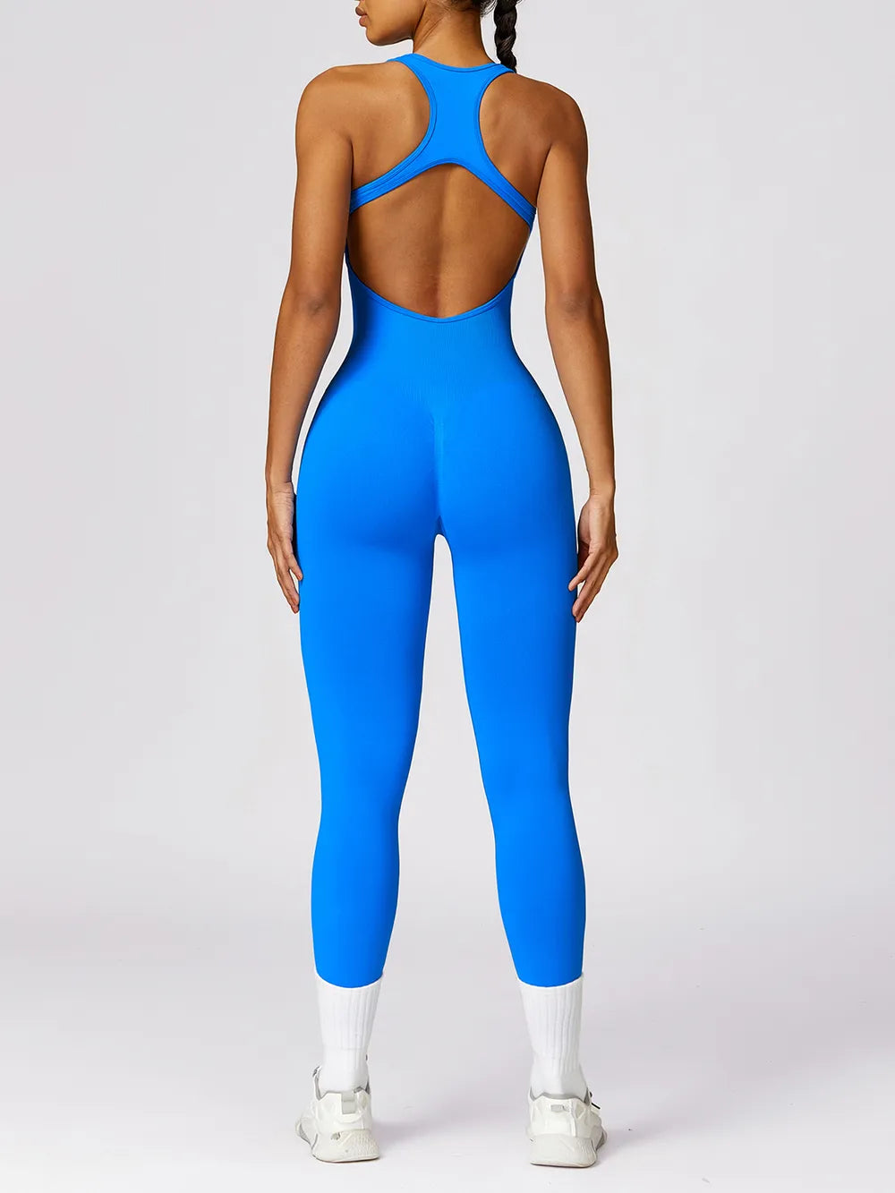 Cutout Racerback Active Jumpsuit Carauana Store