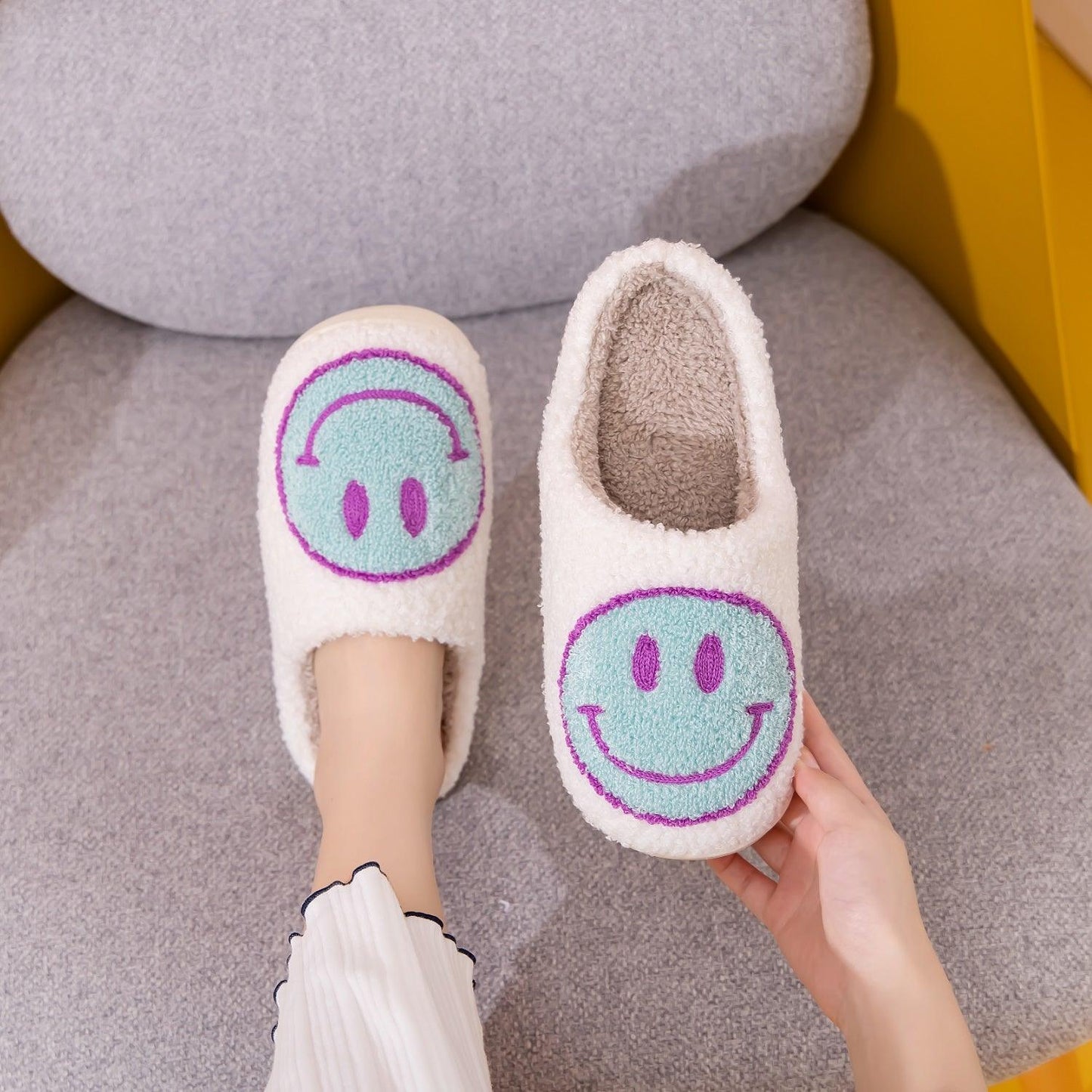 Melody Smiley Face Slippers Carauana Store