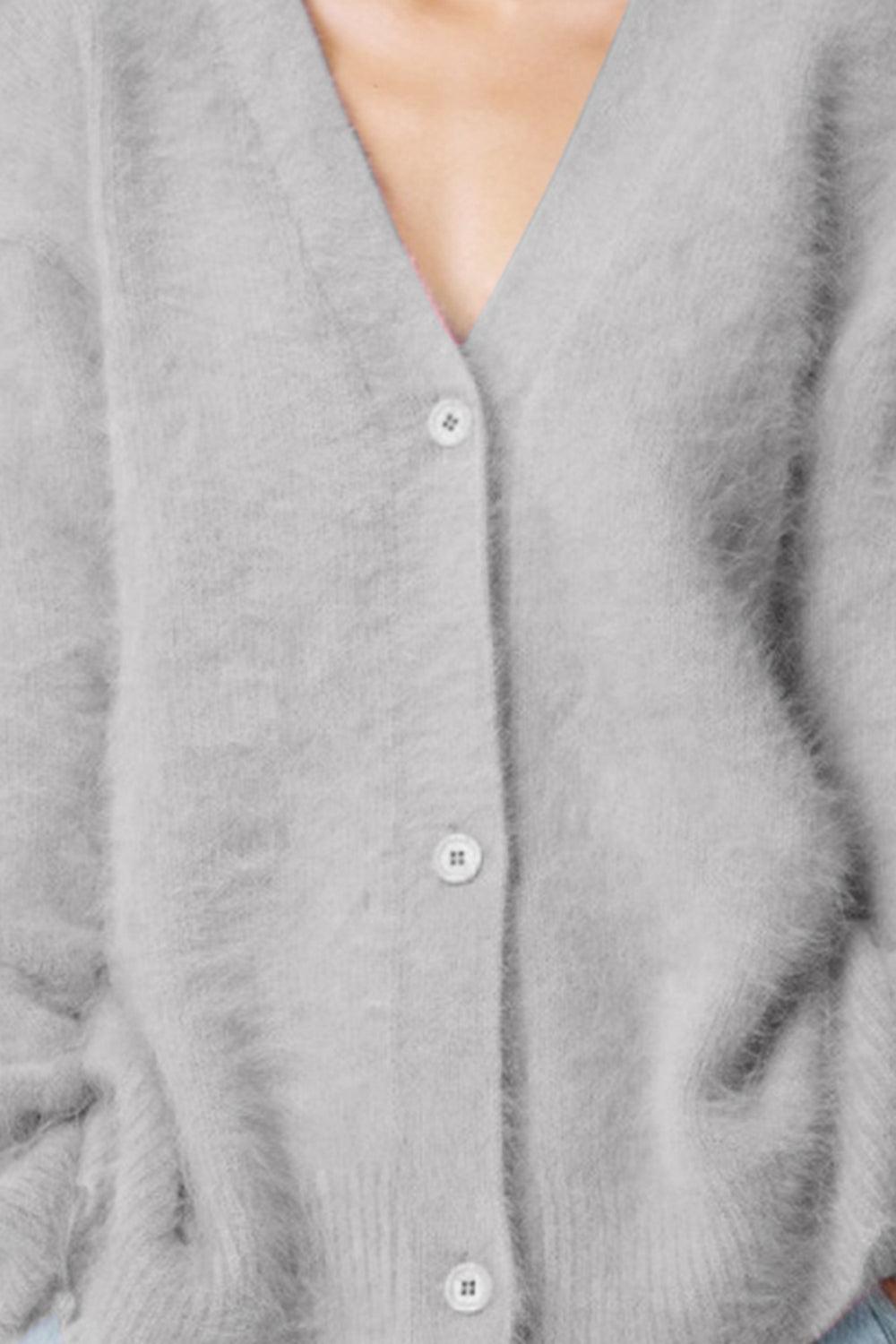 Button Up Dropped Shoulder Cardigan Carauana Store