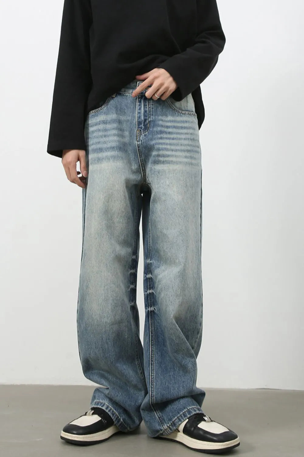 Men's Wide Leg Jeans with Pockets Carauana Store