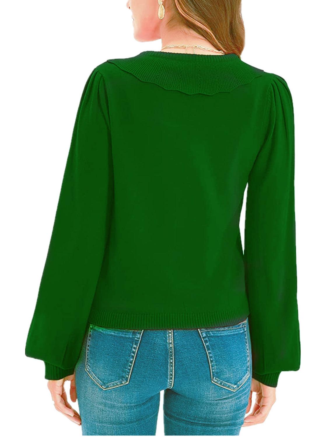 Collared Long Sleeve Button Down Cardigan Carauana Store