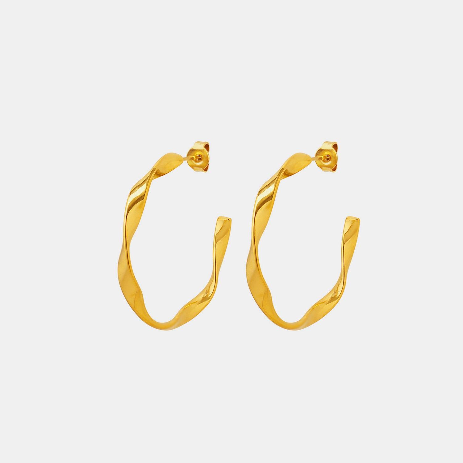 Titanium Steel C-Hoop Earrings Carauana Store