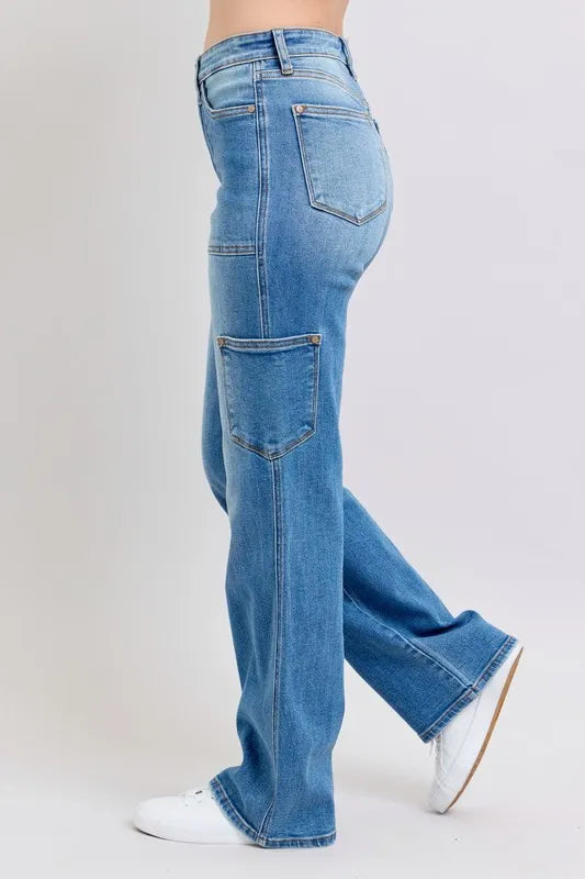 Judy Blue Full Size High Waist 90's Straight Jeans Plus Size Carauana Store