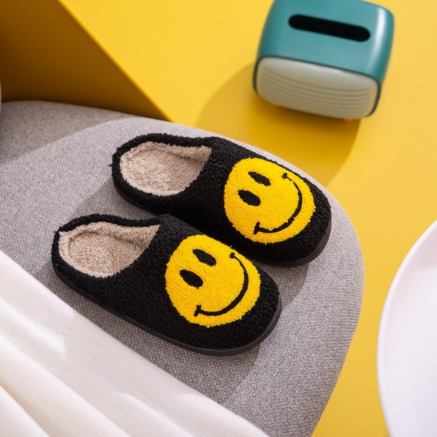 Melody Smiley Face Slippers Carauana Store