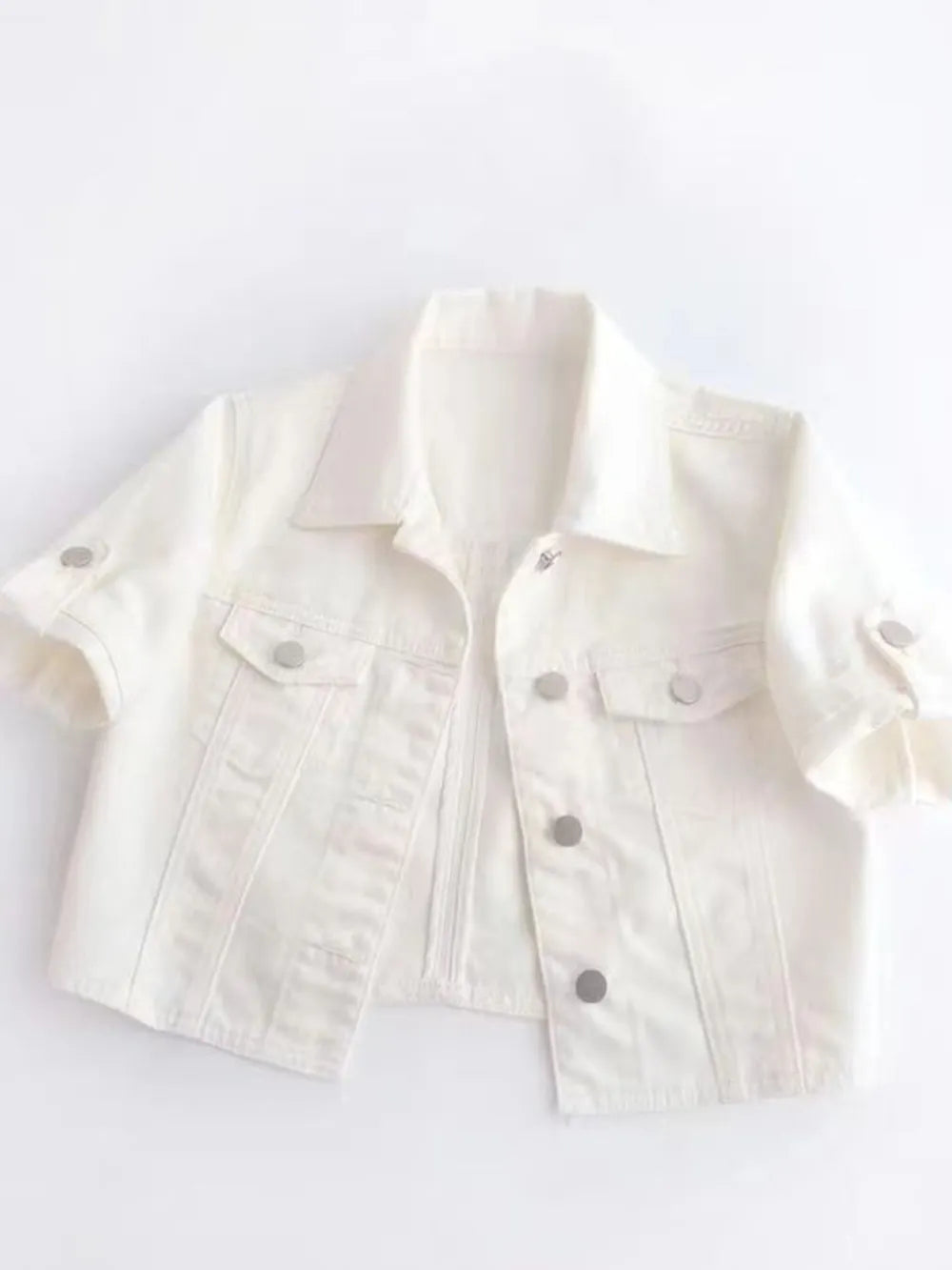 Full Size Cropped Denim Jacket Plus Size Carauana Store