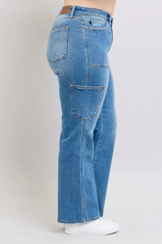 Judy Blue Full Size High Waist 90's Straight Jeans Plus Size Carauana Store