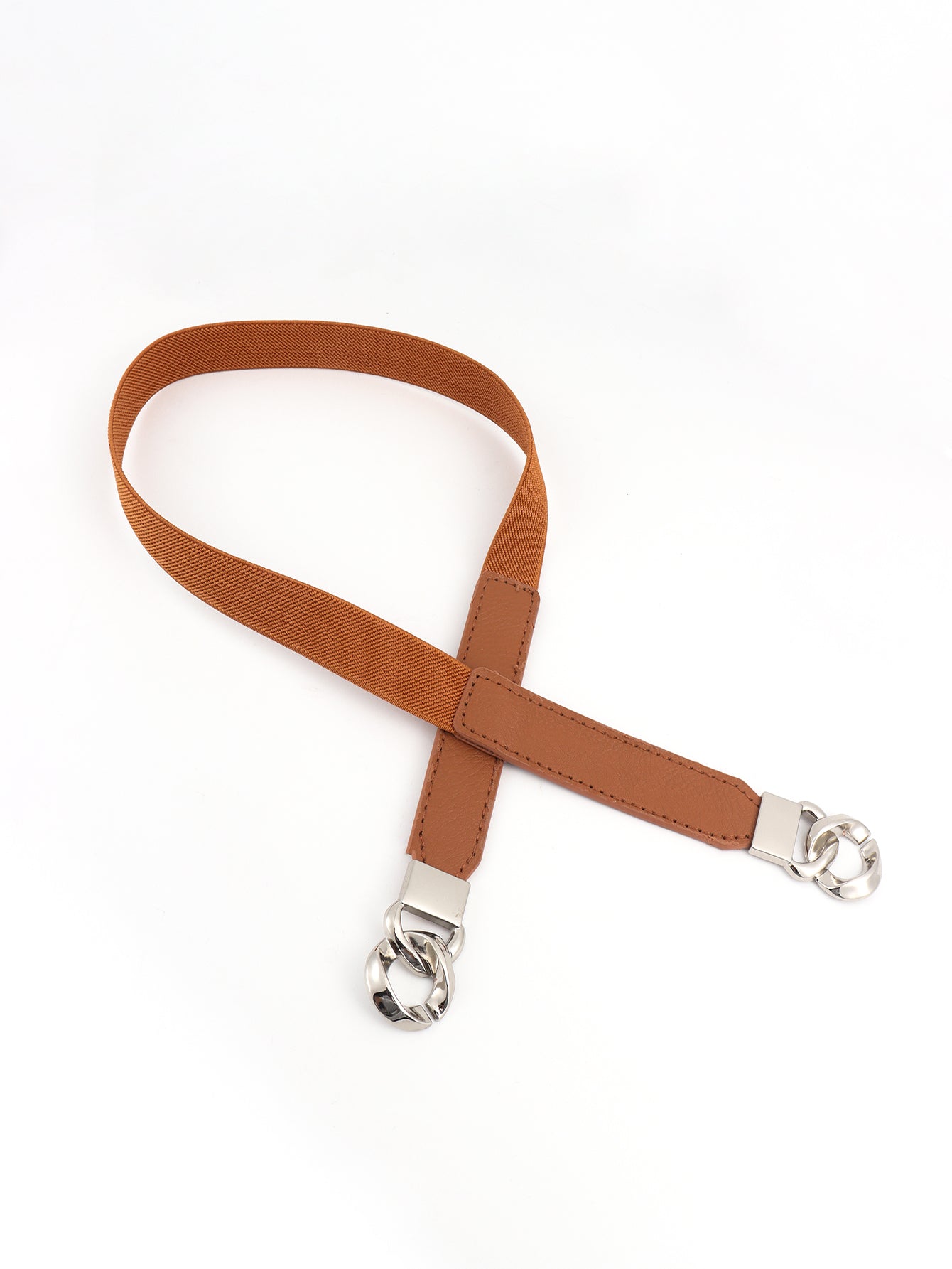 Zinc Alloy Buckle Elastic PU Belt Carauana Store