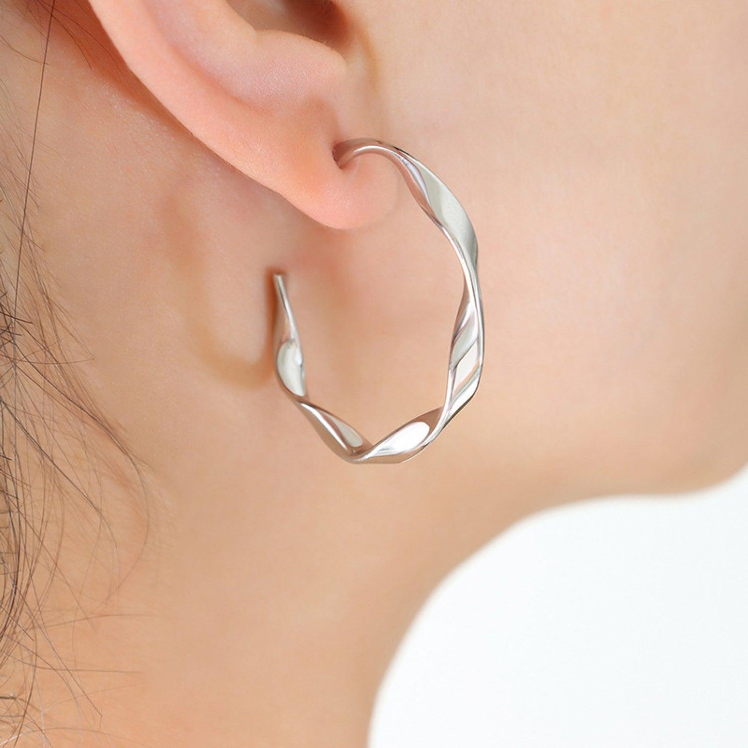 Titanium Steel C-Hoop Earrings Carauana Store