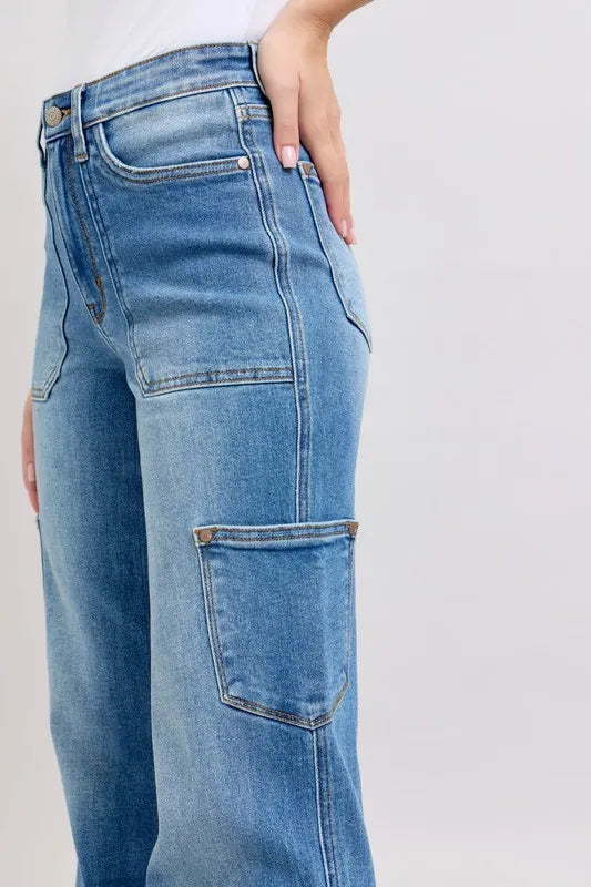 Judy Blue Full Size High Waist 90's Straight Jeans Plus Size Carauana Store