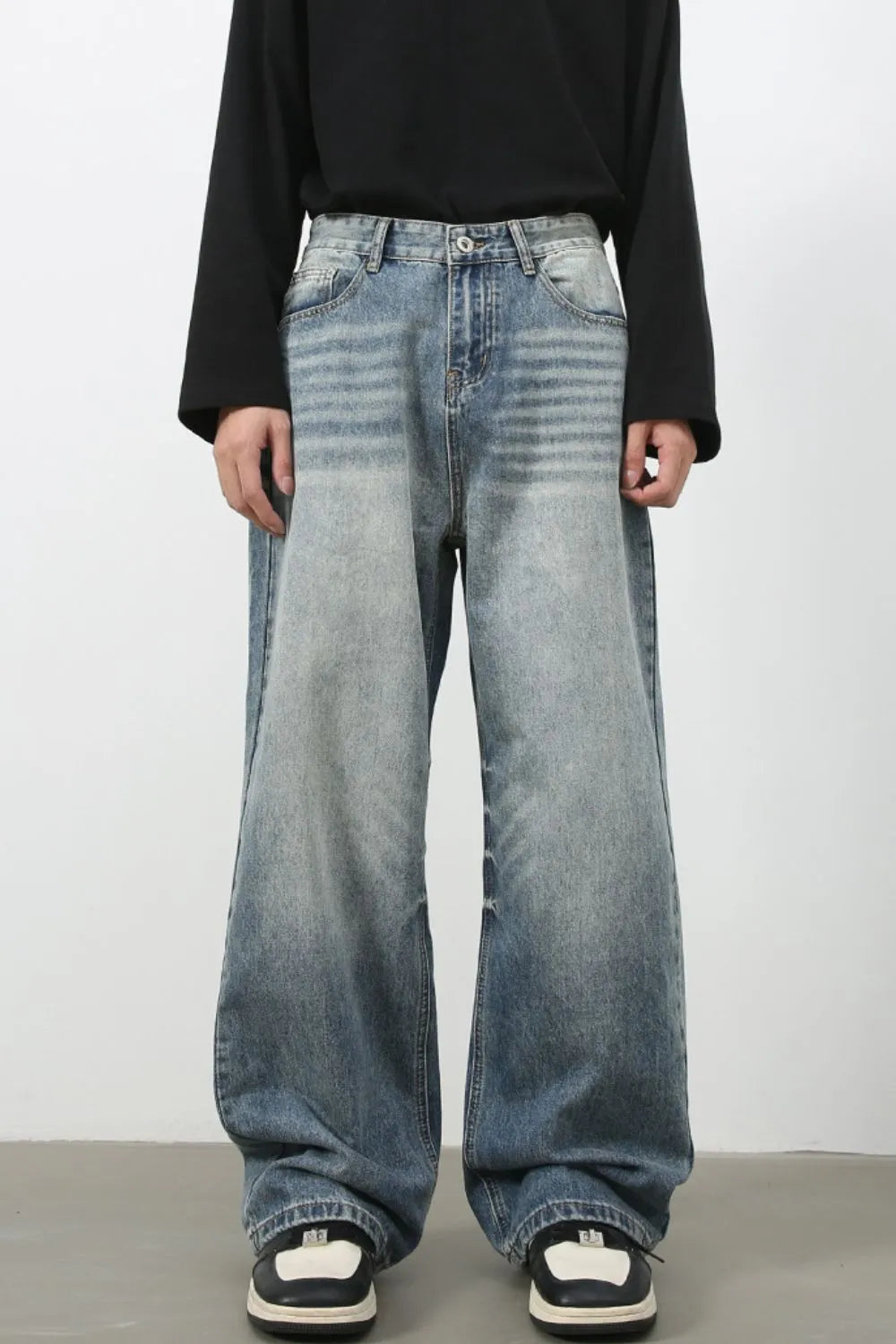 Men's Wide Leg Jeans with Pockets Carauana Store