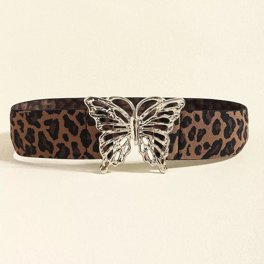 Butterfly Alloy Buckle Elastic Belt Carauana Store