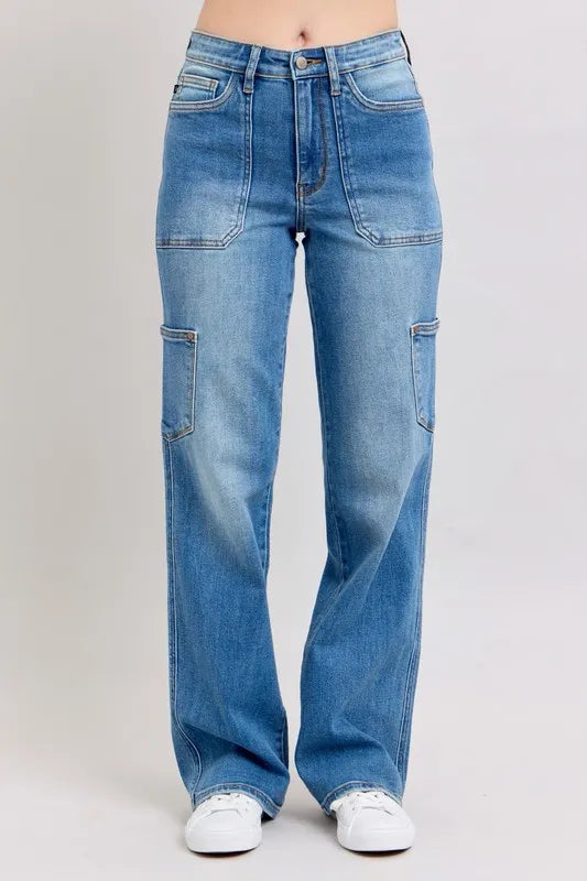Judy Blue Full Size High Waist 90's Straight Jeans Plus Size Carauana Store