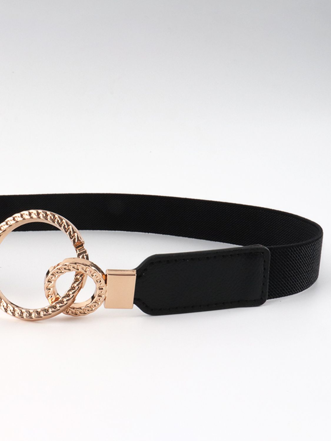 Double Ring Buckle Elastic PU Belt Carauana Store