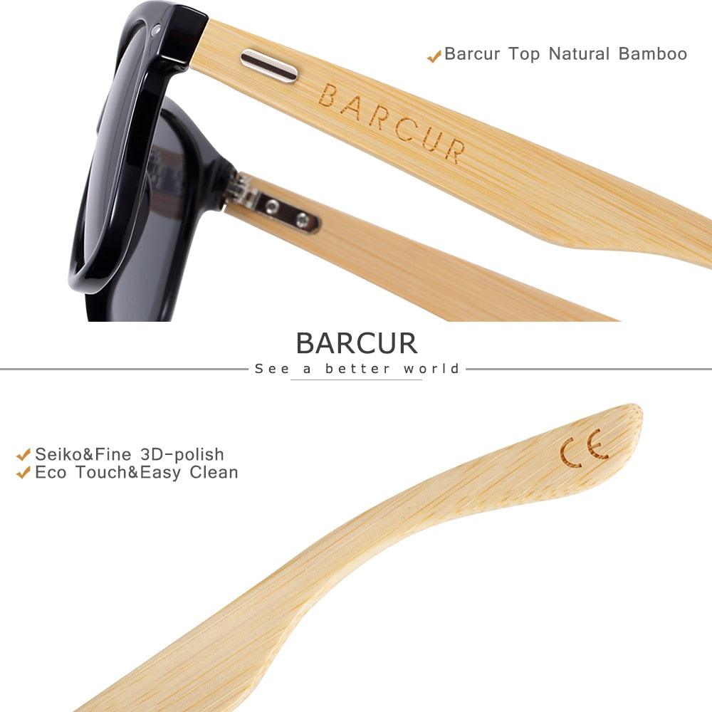 BARCUR Bamboo Sunglasses Carauana Store