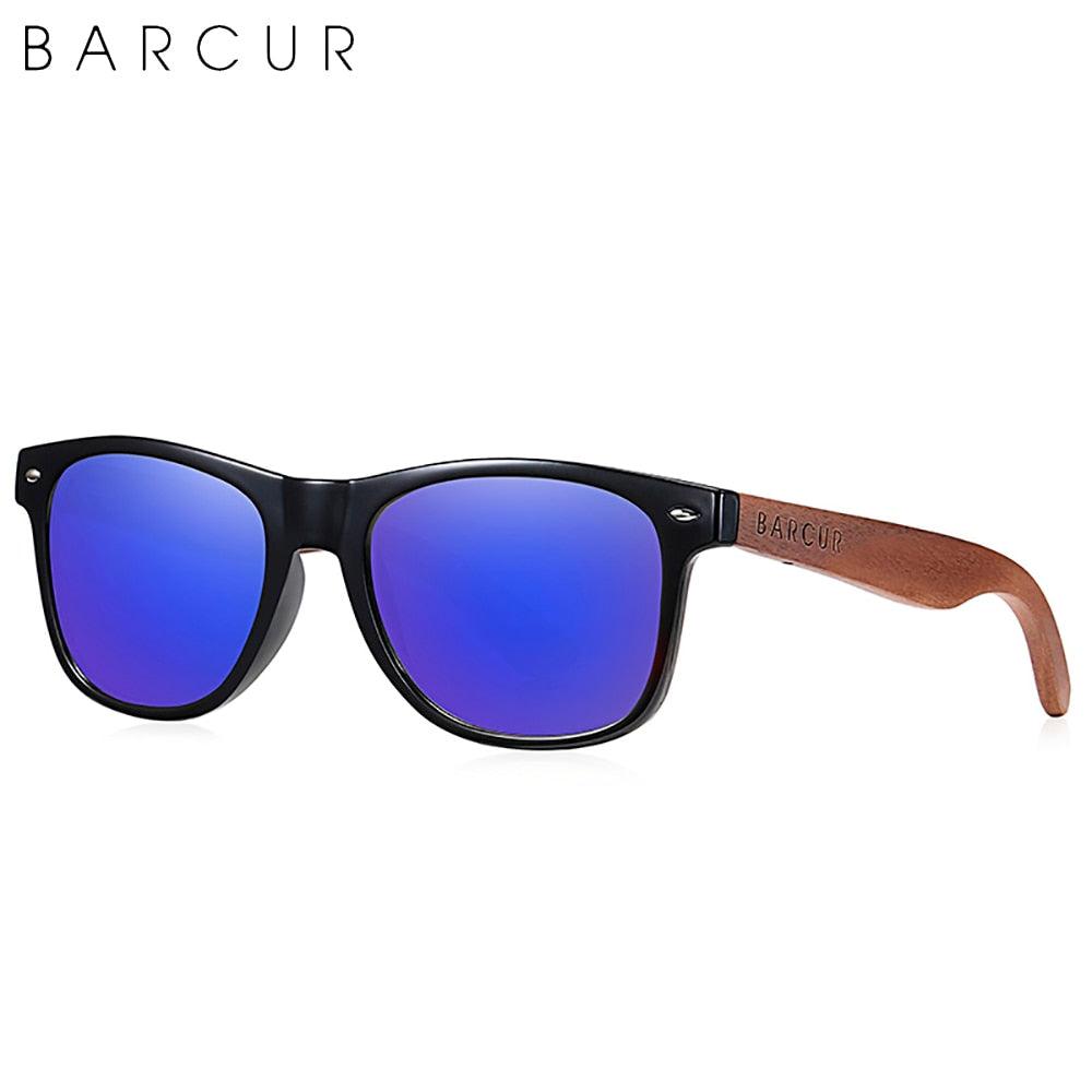 BARCUR Sunglasses Anti Blue Night Vision Mirror Free Wood Box Carauana Store