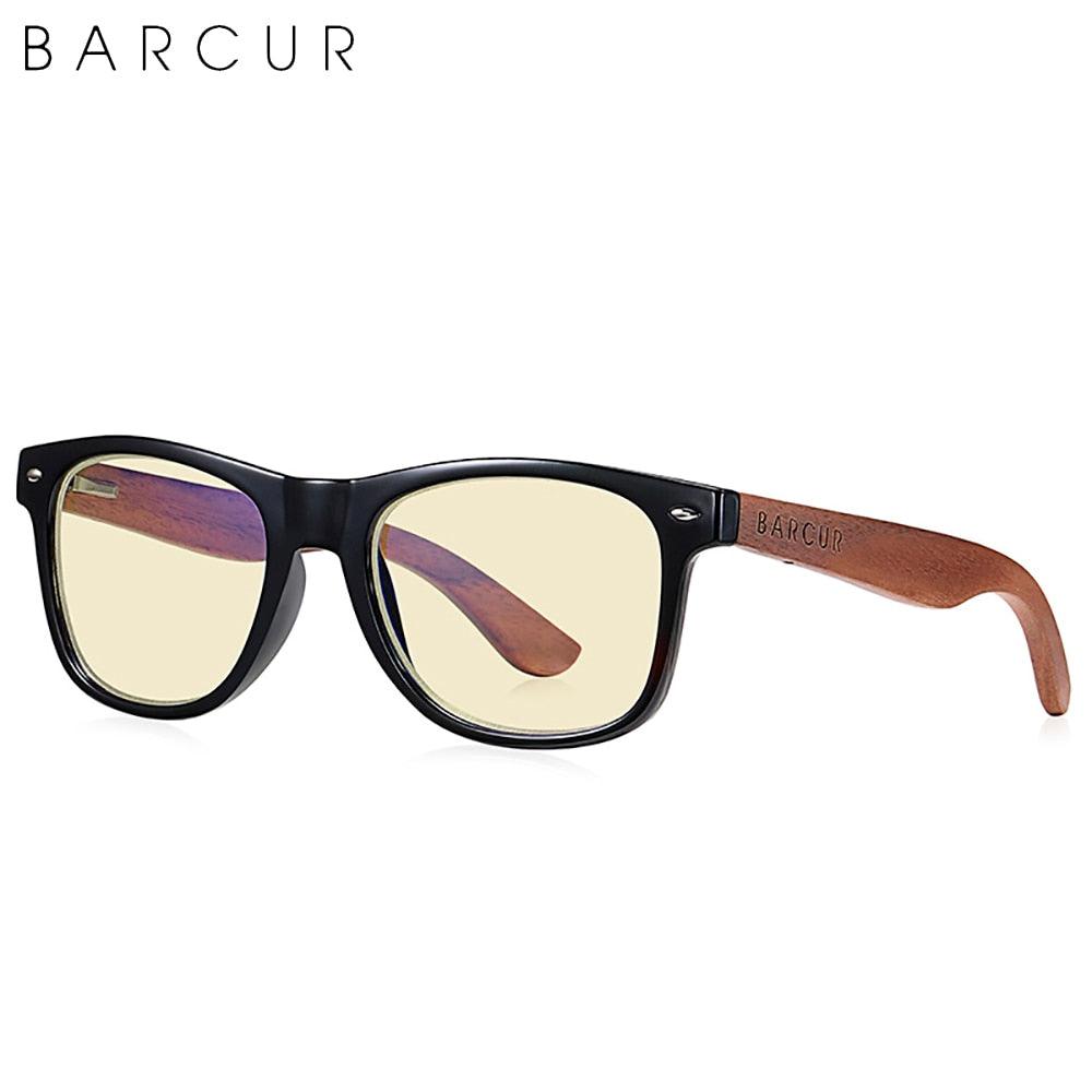 BARCUR Sunglasses Anti Blue Night Vision Mirror Free Wood Box Carauana Store