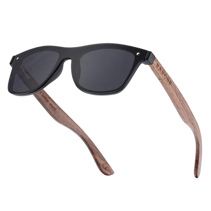 BARCUR Walnut Sunglasses Polarized Carauana Store