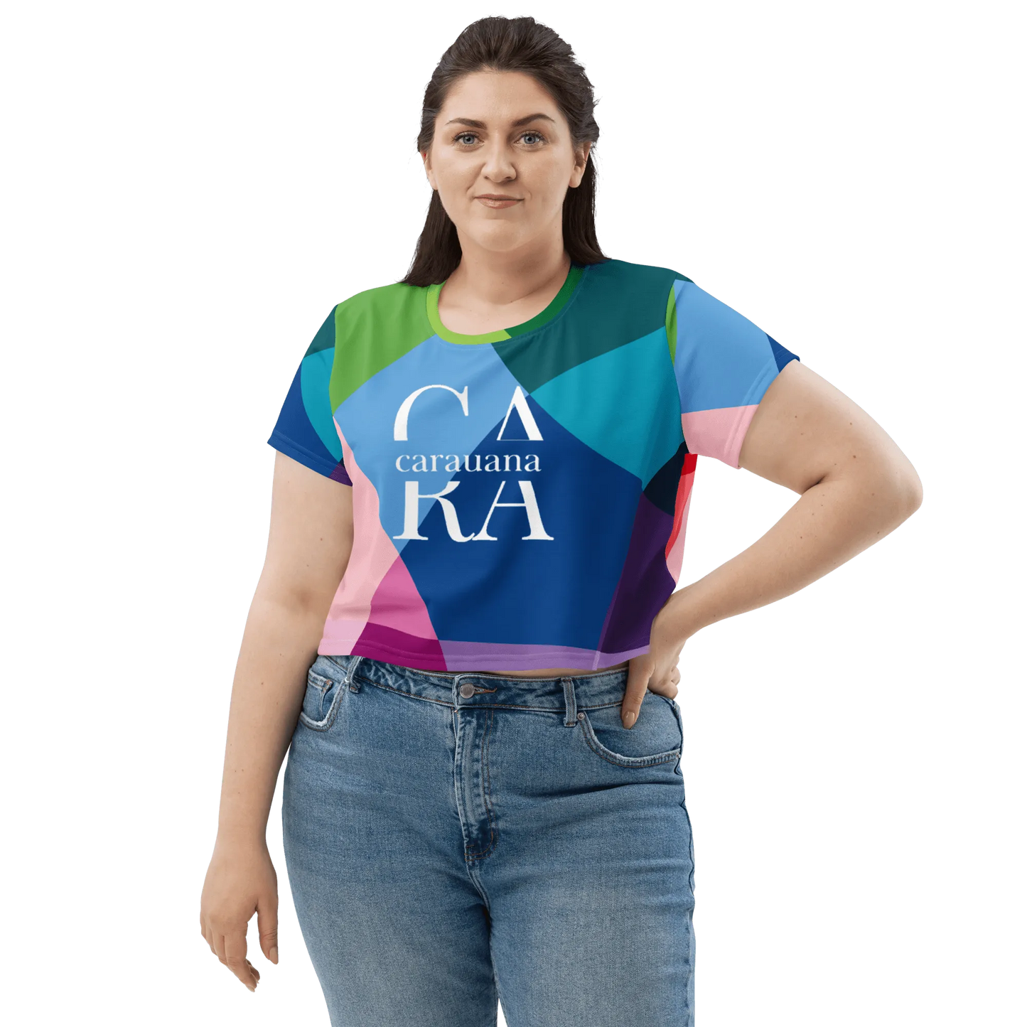 Carauana Crop Tee Blue