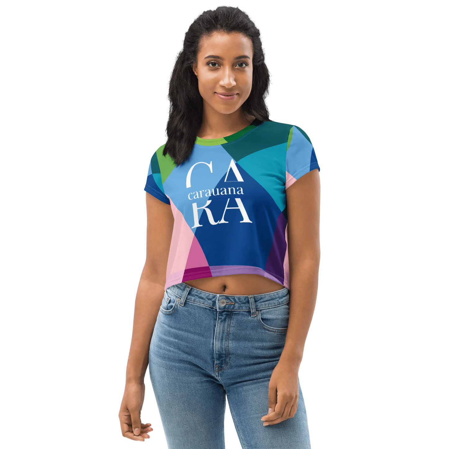 Carauana Crop Tee Blue