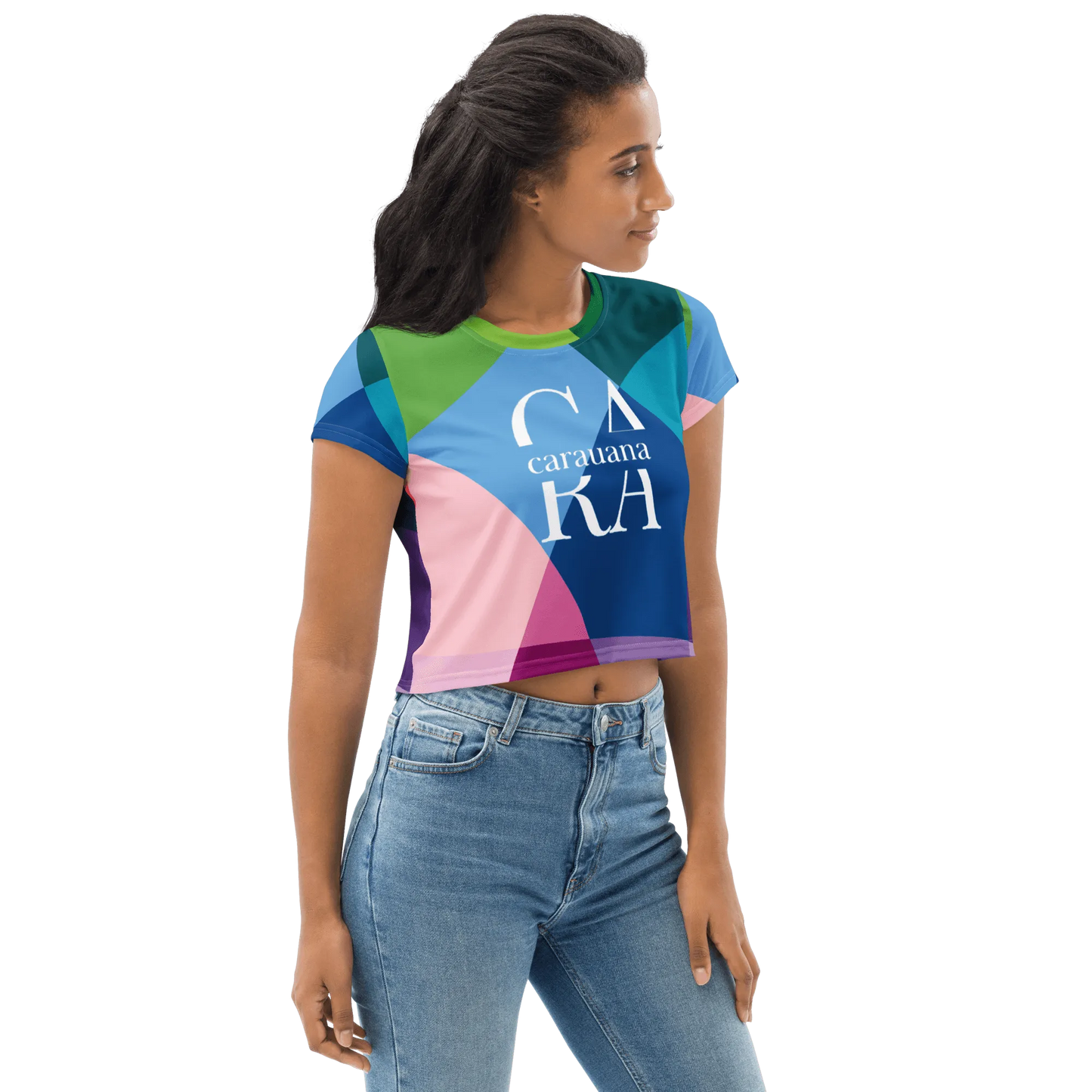 Carauana Crop Tee Blue