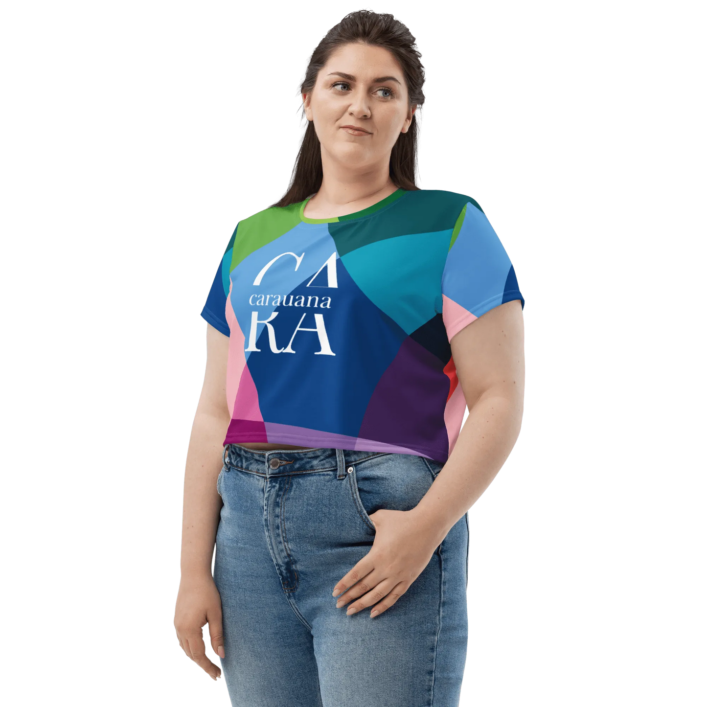 Carauana Crop Tee Blue