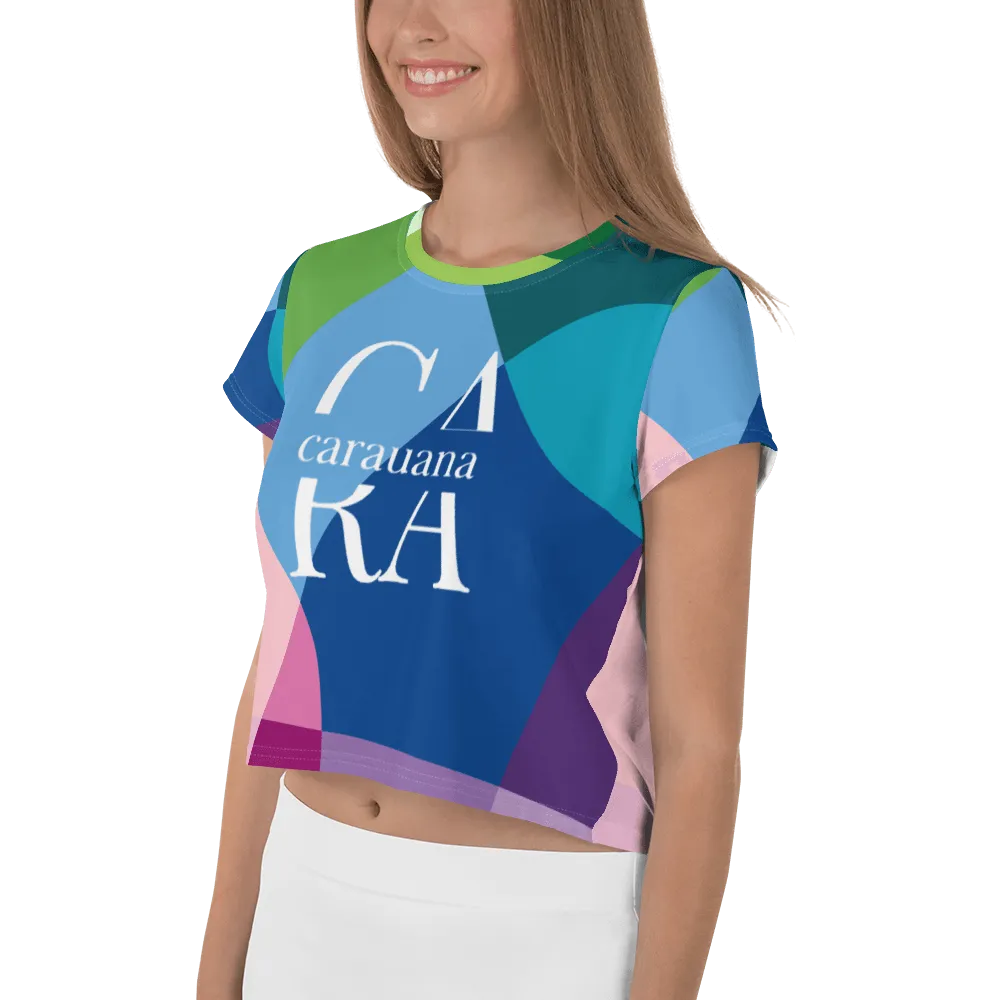 Carauana Crop Tee Blue Carauana Store