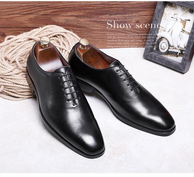 DESAI Men Business Dress Soft Genuine Leather Fashion Mens Comfortable Oxford Shoes Carauana Store