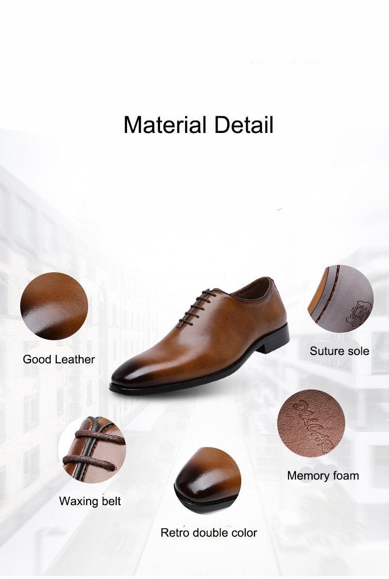 DESAI Men Business Dress Soft Genuine Leather Fashion Mens Comfortable Oxford Shoes Carauana Store