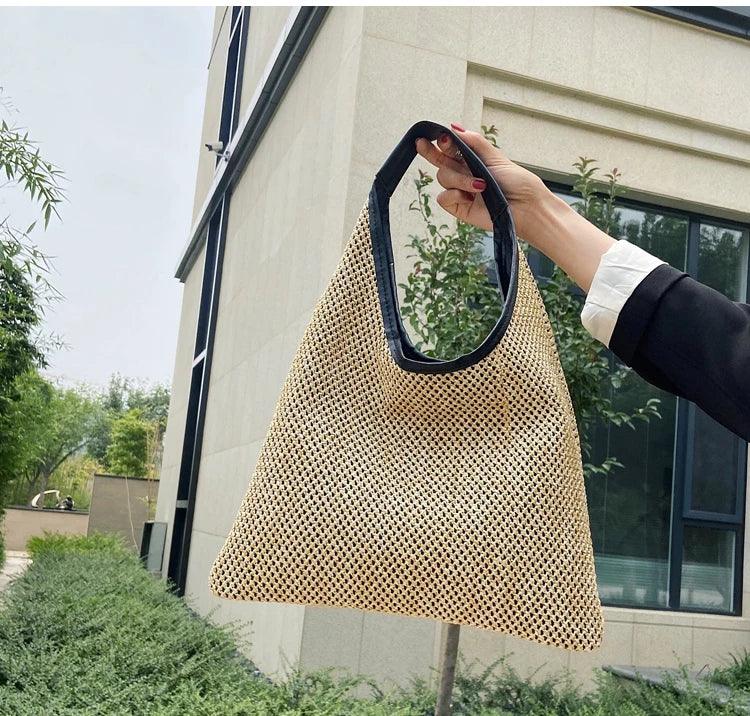 Vintage Summer Women Durable Weave Straw Beach Bags Carauana Store