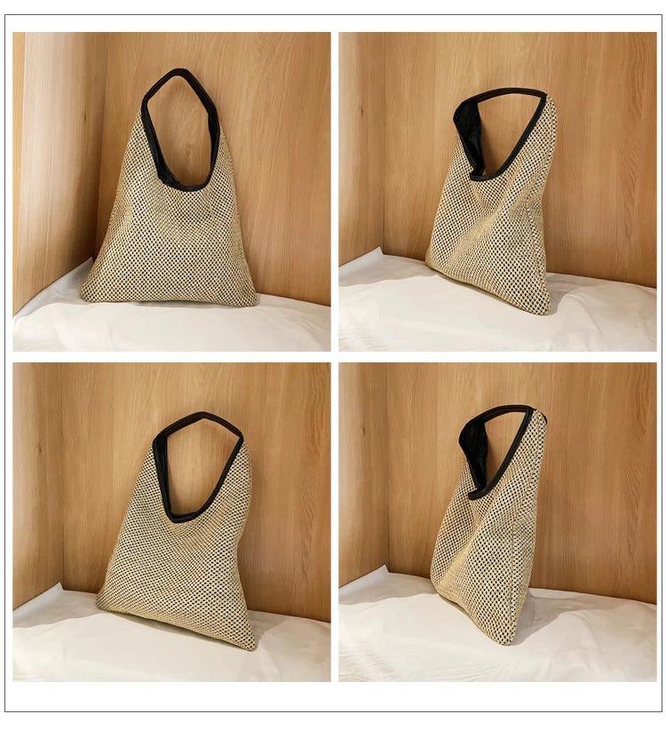Vintage Summer Women Durable Weave Straw Beach Bags Carauana Store
