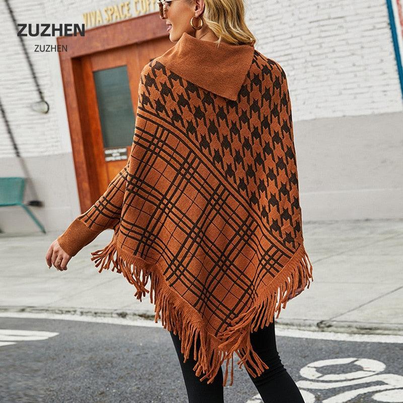 Knitted Shawl Women Warm Tassel Pullover Imitation Cashmere Carauana Store