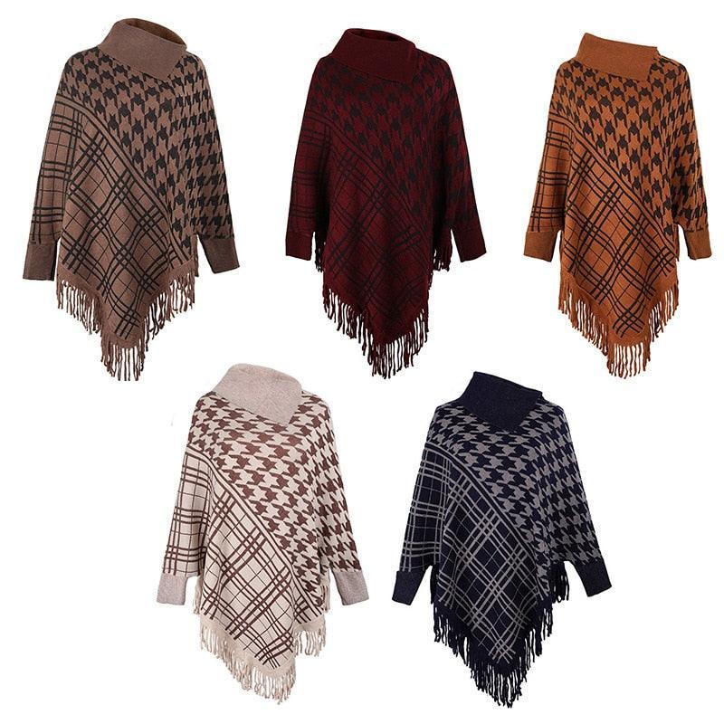 Knitted Shawl Women Warm Tassel Pullover Imitation Cashmere Carauana Store