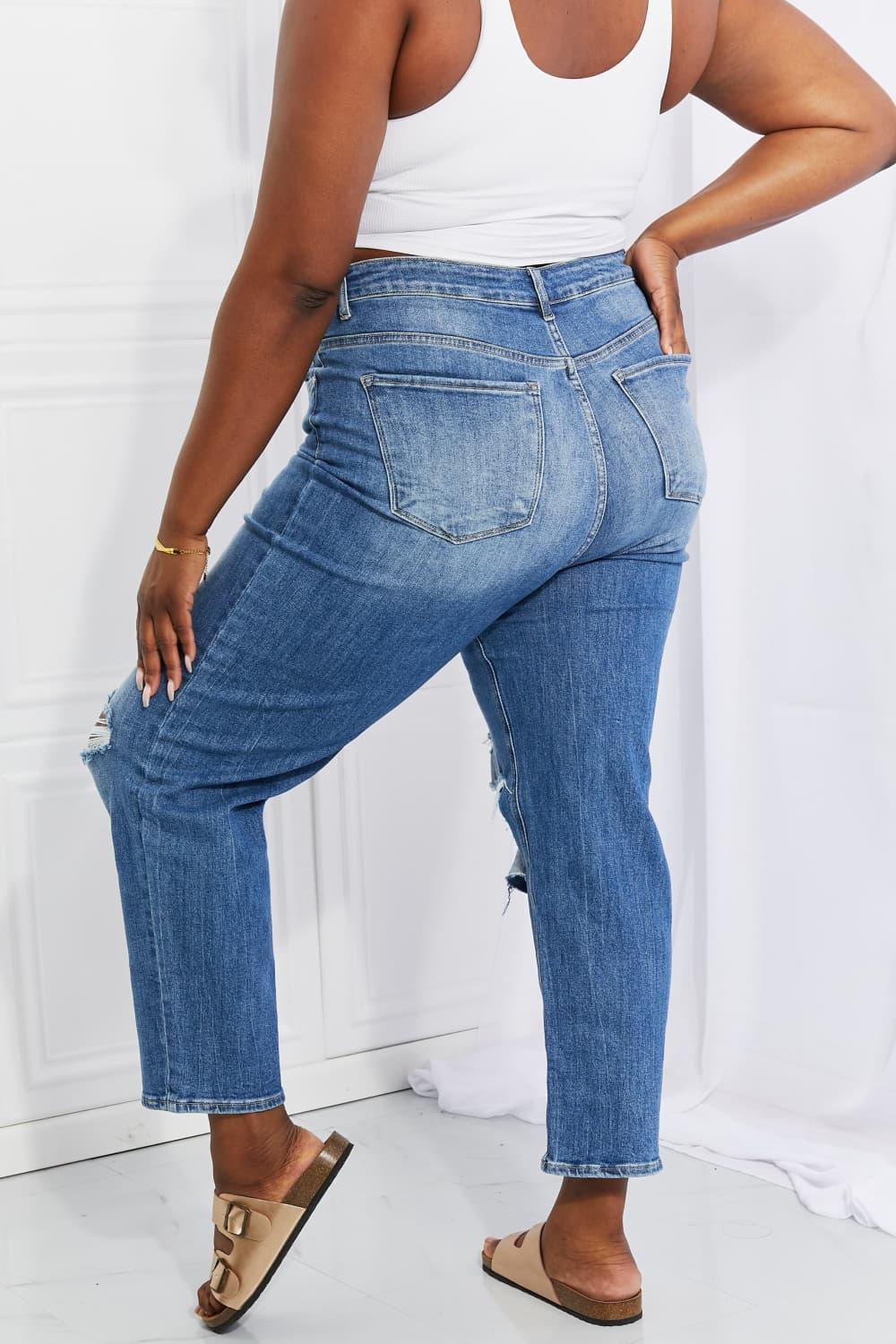 RISEN Full Size Emily High Rise Relaxed Jeans Carauana Store