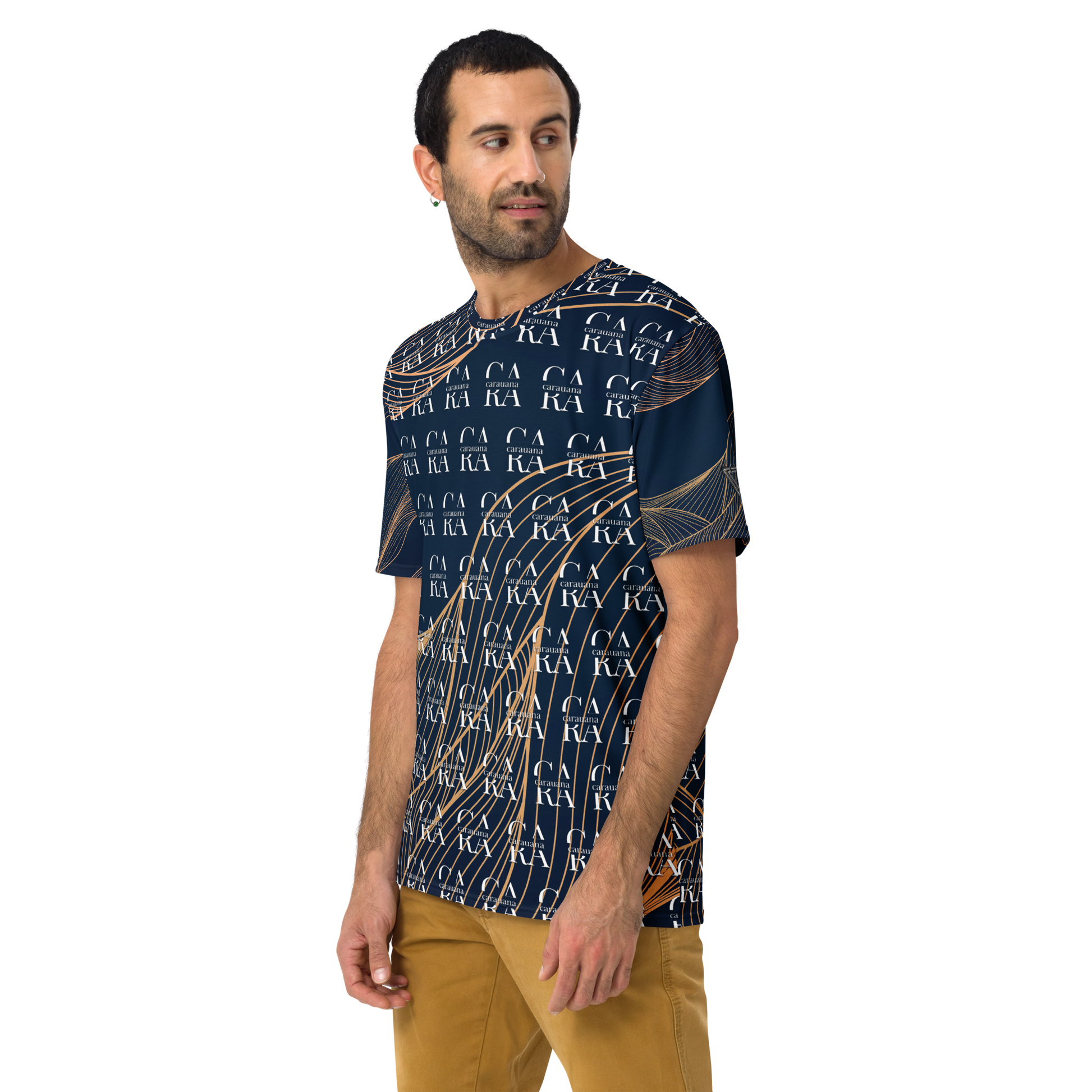 CaRaUaNa Men's t-shirt blue gold Carauana Store