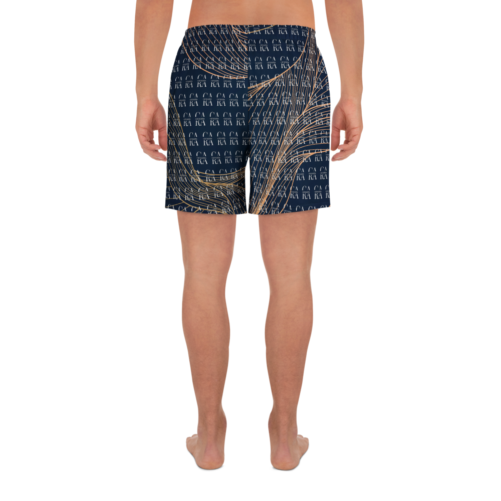 CaRaUaNa Athletic Shorts Unisex blue gold Carauana Store