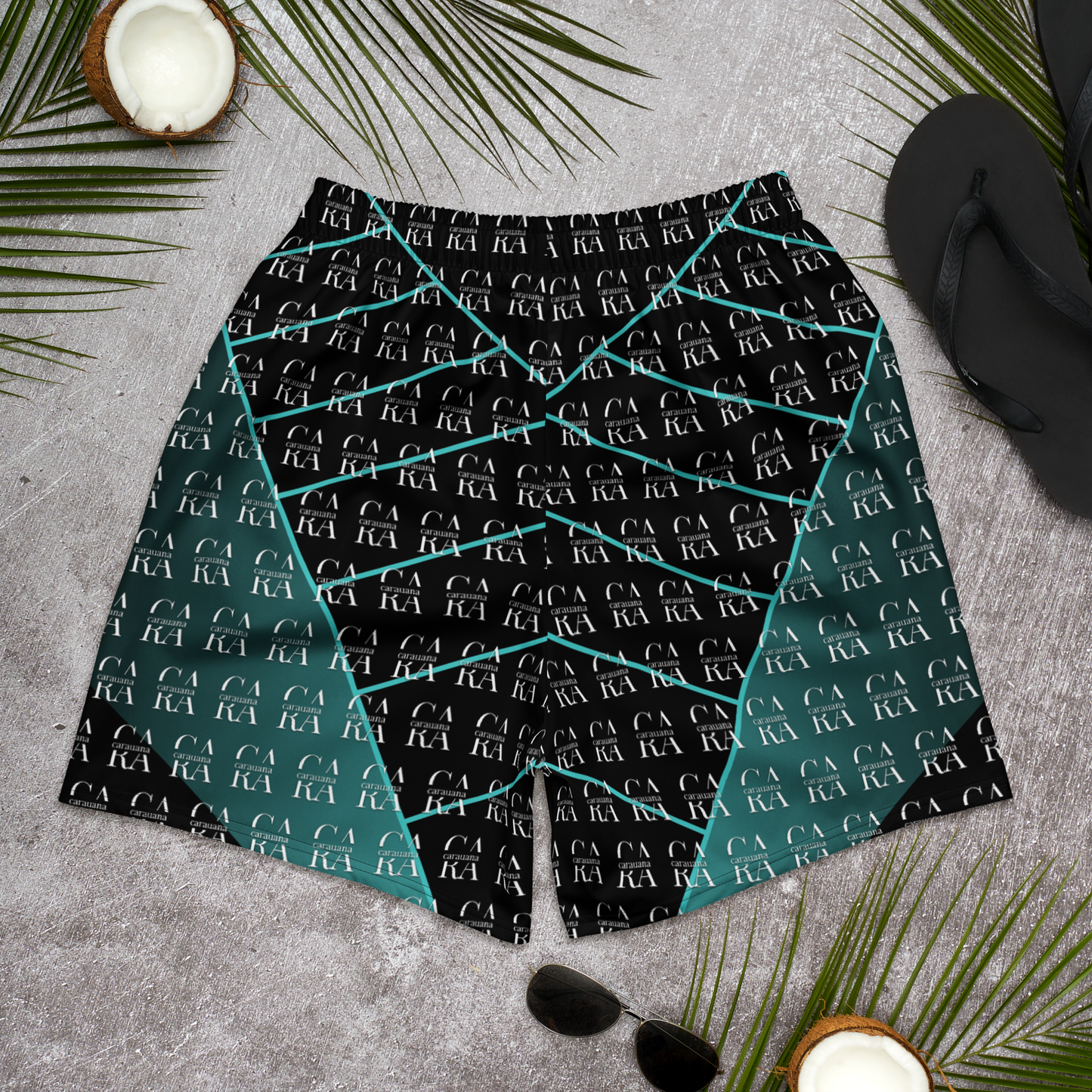 CaRaUaNa Athletic Shorts Unisex Green Famous Carauana Store