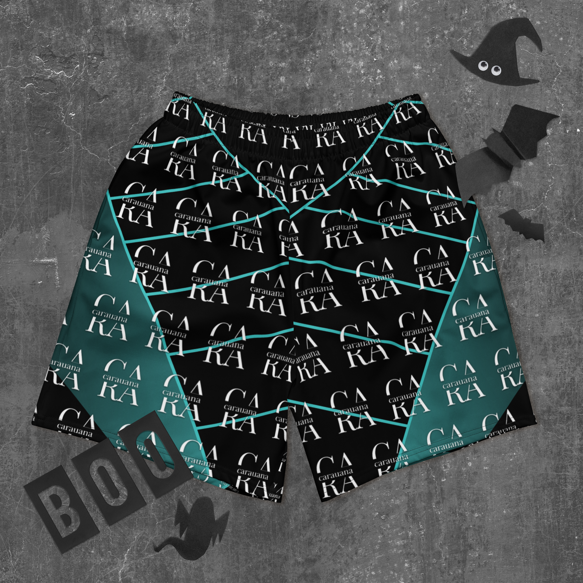 CaRaUaNa Athletic Shorts Unisex Green Famous Carauana Store