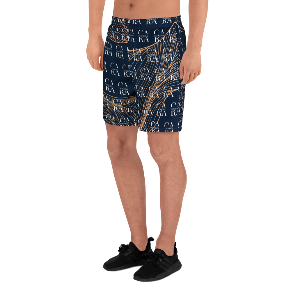 CaRaUaNa Athletic Shorts Unisex blue gold Carauana Store