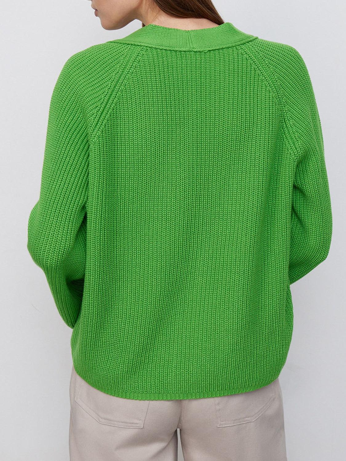 Raglan Sleeve Button Down Cardigan Carauana Store