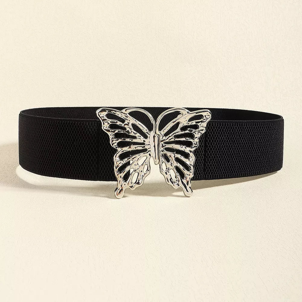 Butterfly Alloy Buckle Elastic Belt Carauana Store