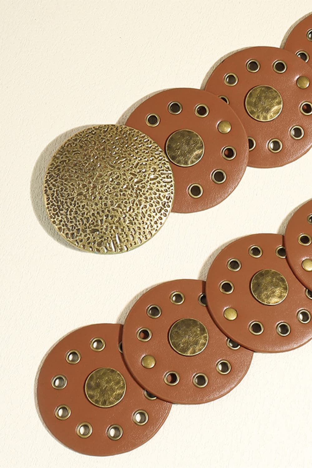 Round Shape PU Leather Belt Carauana Store