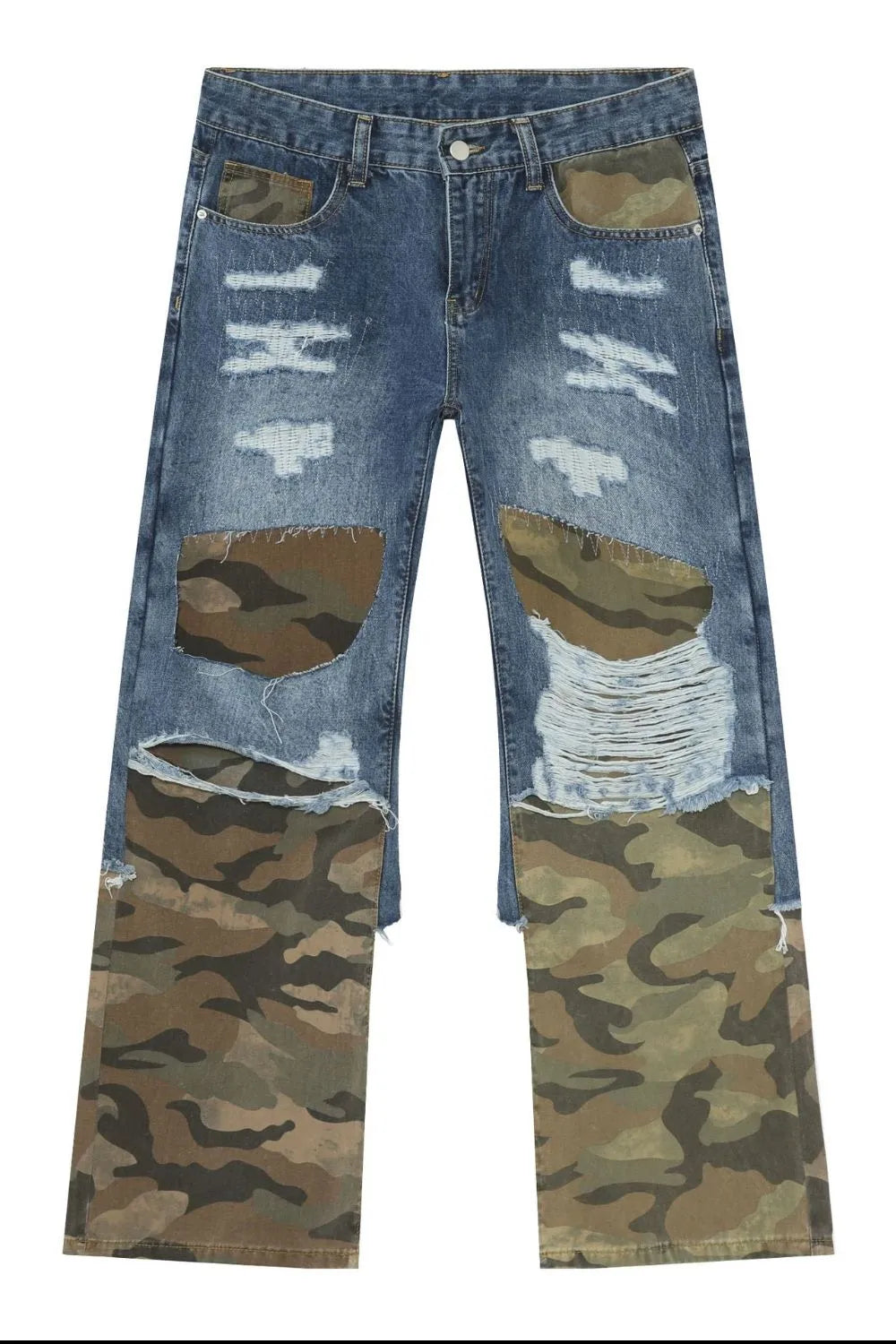 Men's Distressed Camouflage Jeans Carauana Store