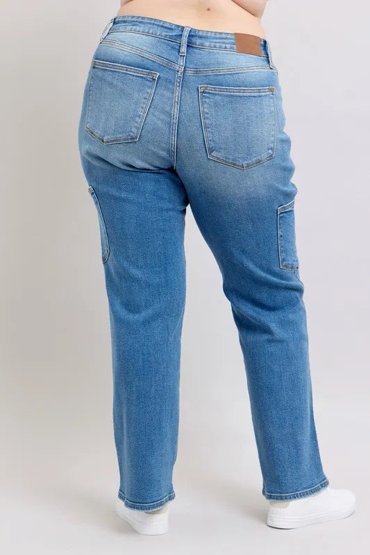 Judy Blue Full Size High Waist 90's Straight Jeans Plus Size Carauana Store