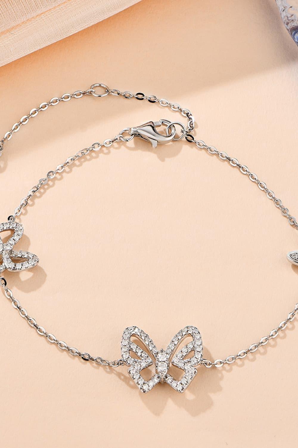 Moissanite Butterfly Shape Bracelet Carauana Store
