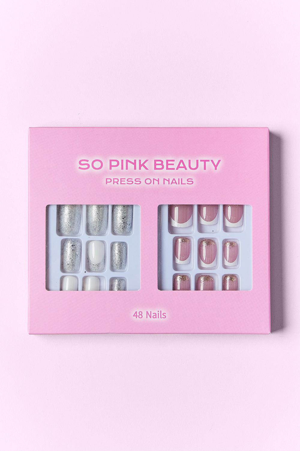 SO PINK BEAUTY Press On Nails 2 Packs Carauana Store